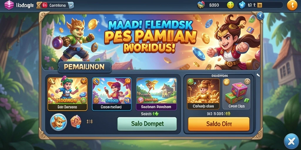 Screenshot menampilkan karakter kucing yang lucu dan ceria.