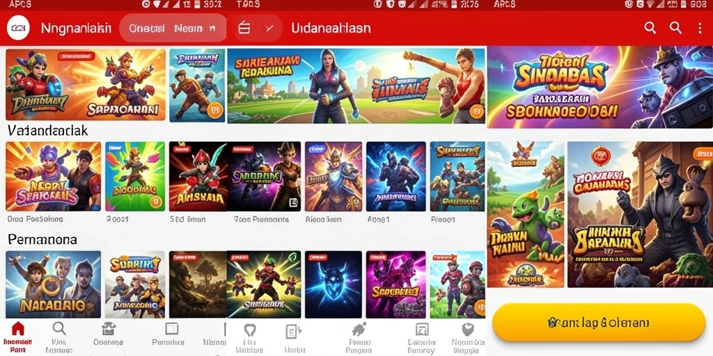 Tampilan awal permainan yang menarik perhatian.
